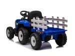 Mamido Elektrický traktor s vlečkou T2 modrý 12V7Ah EVA kola