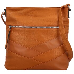 Stylová dámská koženková crossbody kabelka Felici, hnědá