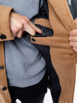 Pánský kabát GLANO hnědý Velikost:
