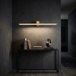 Koupelnové nástěnné LED svítidlo SWE048-1W 80cm GOLD BRUSH OSW-20148