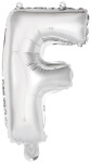 Písmena F stříbrné foliové balónky 23,5 cm x 40 cm Písmena F stříbrné foliové balónky 23,5 cm x 40 cm