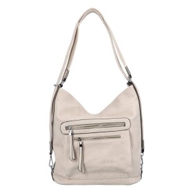 Dámská praktická koženková kabelka/batoh Milie, béžová