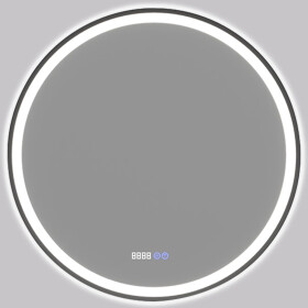 CERANO - Koupelnové LED zrcadlo Rivo, kovový rám - černá matná - Ø 80 CER-NT8232A80