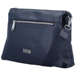 Stylová dámská koženková crossbody kabelka Verrona, modrá