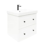 Koupelnová skříňka s umyvadlem Naturel Forli 60x53x46 cm bílá lesk FORLI60BIUVER FORLI60BIUVER