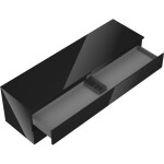 MEXEN/S - Orio koupelnová skříňka pod umyvadlo 160 cm s deskou, 2 zásuvky, černá lesk 91A10-16047-2-BFFC70