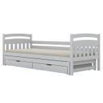 Postel Tosia přistýlka + zásuvky 80x160 bílá