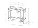 HP-Nábytek Patrová postel Elin - SMRK ROZMĚR: 90 x 200 cm