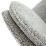 Židle jídelní, krémová látka, noha černý kov, otočný mechanismus 360°