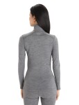 Dámské merino tričko s dlouhým rukávem ICEBREAKER Wmns 200 Oasis LS Half Zip, Gritstone Heather velikost: M