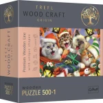 Trefl Wood Craft Origin - Puzzle - Vánoční Kočky