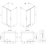 MEXEN/S - Rox-3S L sprchový kout 3 stěnný , posuvný 110 x 90, transparent, nikl kartáčovaný 8C2L-110-090-97-00-3S
