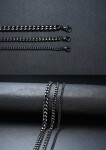 Pánský ocelový náhrdelník Erich Black, mm řetízek chirurgická ocel, Černá cm mm
