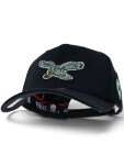 Mitchell & Ness Pánská kšiltovka Philadelphia Eagles NFL Black Out Sidepatch Classic Red Stretch-Snap