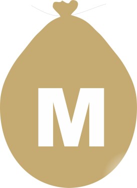 Balónek písmeno M zlaté balonky.cz Balónek písmeno M zlaté balonky.cz