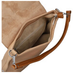 Trendy dámská koženková crossbody kabelka Naiara, khaki