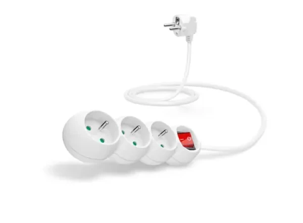 CONNECT IT prodlužovací kabel 230V 3 zásuvky 1.5 m s vypínačem bílá (CI-1288)