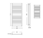 HOPA - Koupelnový radiátor FRAME SLIM - Barva radiátoru - Černá, Rozměr radiátoru - 400 × 1078 mm, výkon 418 W RADFRAS401131