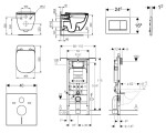 Geberit Set předstěnové instalace, klozetu sedátka Ideal Standard Tesi, tlačítka Sigma30, Rimless, SoftClose, matný chrom/chrom 111.355.00.5 NE7