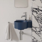 OMNIRES - OVO M+ umyvadlo na desku/závěsné - pravé, 33 x 34 cm, midnight blue mat; OVO335UWPMB