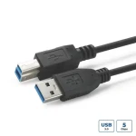 MicroConnect kabel USB3.0 A (M) - USB3.0 B (M) 1m černá / 5000Mbit/s (USB3.0AB1B)