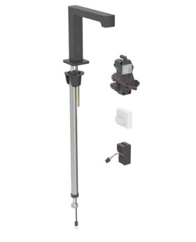 GEBERIT - Brenta Elektronický umyvadlový ventil, síťové napájení, easy to clean, matná černá 116.191.14.1