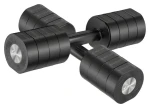 MERACH Nastavitelné činky MR-2444 / sada 2 ks / 1–4 kg / šedá / protiskluzové rukojeti (MR-2444B1-EU)