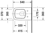 DURAVIT - DuraStyle Závěsné WC, bílá 2536090000