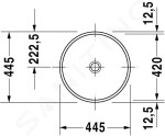 DURAVIT - Architec Umyvadlo bez přepadu, průměr 420 mm, bílá 0319420000