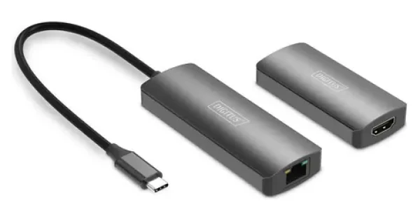 Digitus USB-C - HDMI Extender / Prodlužovač signálu / CAT6A / 30 m / 4K 120Hz / HDCP 2.3 (DS-55343)