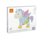 Orange Tree Toys Dřevěné puzzle s čísly - Jednorožec