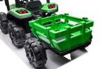 Mamido Dětský elektrický traktor s přívěsem BLT zelený