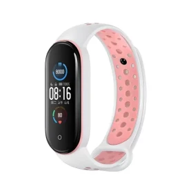 Beline Design řemínek Xiaomi Mi Band 7/6/5 bílo-růžová / Řemínek / Silikonový