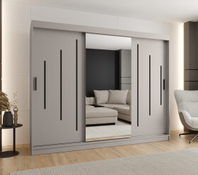 Šatní skříň Abi Rubino Y1 Rozměry: 250 cm, Barva korpusu + barva dveří: Kašmír