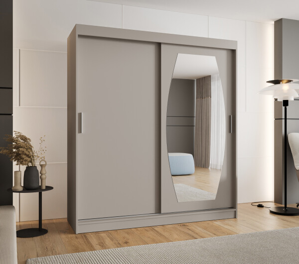 Šatní skříň Abi Rossa Rozměry: 180 cm, Barva korpusu + barva dveří: Kašmír + Kašmír