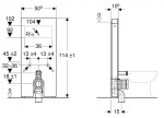 GEBERIT - Monolith Sanitární modul pro stojící WC, 114 cm, spodní přívod vody, bílá 131.033.SI.5