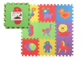 Pěnové puzzle Zvířata 29x29x1cm 10ks ve fólii