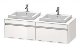 DURAVIT - Ketho Umyvadlová skříňka 43x140x55 cm, 2 zásuvky, lesklá bílá KT6797B2222