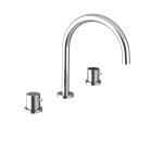 SAPHO - ULTRASAN tříprvková stojánková umyvadlová baterie, chrom UT017V