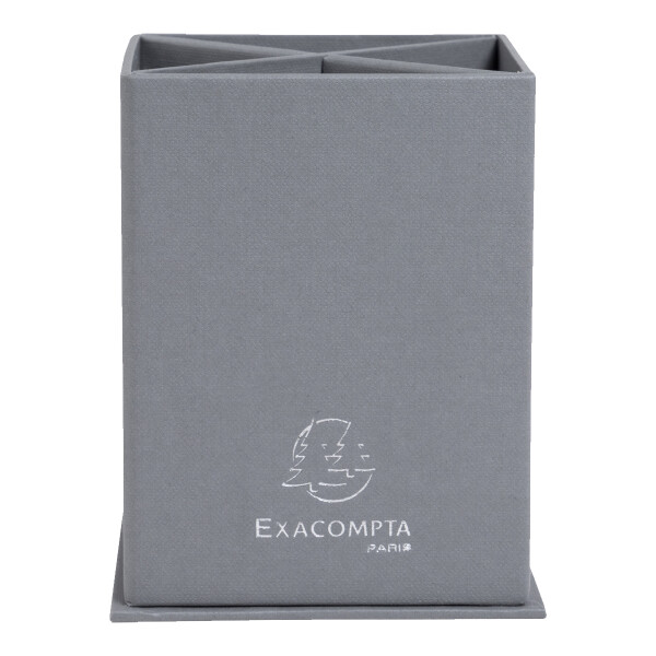 Exacompta stojánek na tužky Teksto, 85 x 85 x 120 mm, karton, šedý