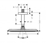 AXOR - Citterio C Hlavová sprcha 27x27 cm, EcoSmart, chrom 28793000