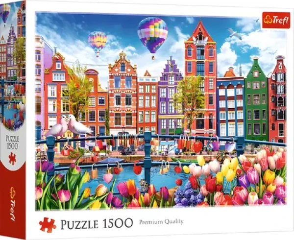 TREFL Puzzle Barevný Amsterdam