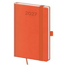 Diář 2027 týdenní kapesní Print Pop - oranžová