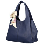 Módní dámská koženková kabelka do ruky Nerilly, tmavě modrá