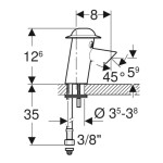 GEBERIT - Bambini Elektronická umyvadlová baterie, dětská, bateriové napájení, lesklý chrom 116.208.21.1