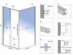 REA/S - Sprchový kout SOLAR 90x90 - matná černá Se sprchovou vaničkou Savoy KPL-K6412