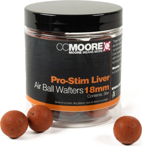 CC Moore Boilies Air Ball Wafters Pro-Stim Liver - 15mm 50ks,CC Moore Boilies Air Ball Wafters Pro-Stim Liver - 15mm 50ks