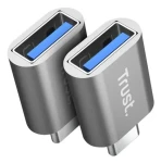 Trust Calyx 26221 stříbrná / Adaptér / USB-C na USB-A / 10 Gb/s / 18W nabíjení (26221)