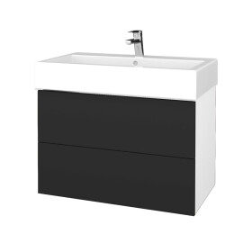 Dřevojas - Koupelnová skříňka VARIANTE SZZ2 80 pro umyvadlo Duravit Vero - N01 Bílá lesk / N03 Graphite 267001