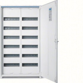 Hager FWB62S FWB62S panelový rozváděč na omítku, pod omítku, částečně zapuštěný Počet modulů (šířka) = 144 Počet řádků = 12 Obsah 1 ks